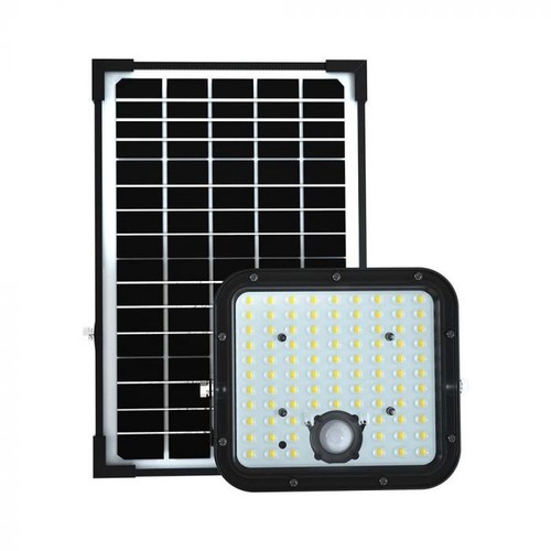 30W Solar LED-Fluter - IP65, Schwarz, inkl. Solarpanel, Fernbedienung, eingebauter Akku