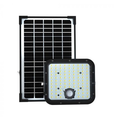 30W Solar LED-Fluter - IP65, Schwarz, inkl. Solarpanel, Fernbedienung, eingebauter Akku