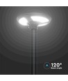 V-Tac 7,5W Solarlampe LED für den Garten - Schwarz, Ø42 cm, Solarpanel, Sensor, IP65