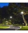 V-Tac 7,5W Solarlampe LED für den Garten - Schwarz, Ø42 cm, Solarpanel, Sensor, IP65