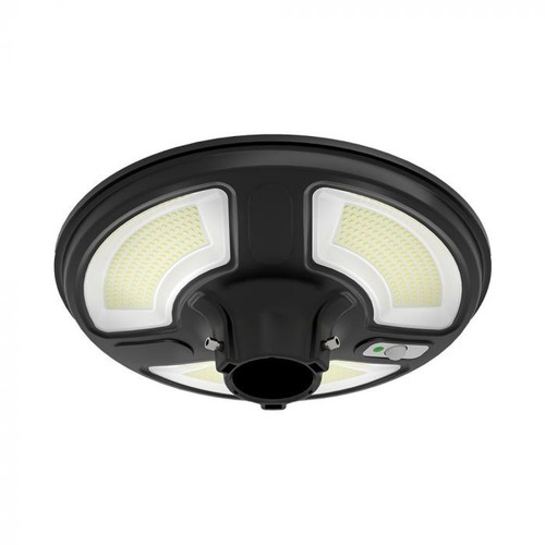 V-Tac 7,5W Solarlampe LED für den Garten - Schwarz, Ø42 cm, Solarpanel, Sensor, IP65