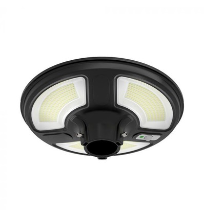 V-Tac 7,5W Solarlampe LED für den Garten - Schwarz, Ø42 cm, Solarpanel, Sensor, IP65