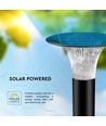 V-Tac 15W LED Solar-Gartenlampe - Schwarz, Ø25,7 cm, Solar, Sensor, IP65