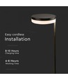 V-Tac 2W Solar-Gartenlampe LED - Sensor, Ø27 cm, IP54