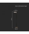 V-Tac 2W Solar-Gartenlampe LED - Sensor, Ø27 cm, IP54