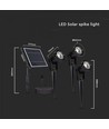 V-Tac 3x1,2W Solarlampen LED - Schwarz, mit Erdspieß, IP65
