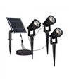 V-Tac 3x1,2W Solarlampen LED - Schwarz, mit Erdspieß, IP65