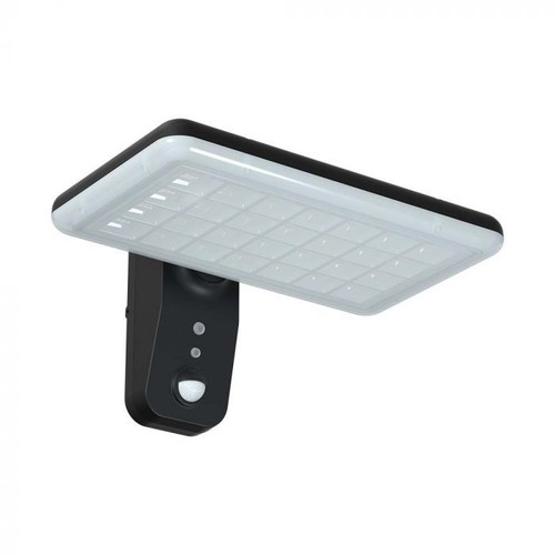 15W Solar-Wandleuchte LED - IP65, schwarz, Sensor