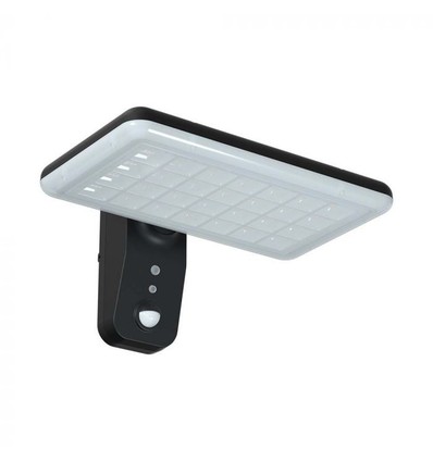 15W Solar-Wandleuchte LED - IP65, schwarz, Sensor