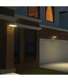 15W Solar-Wandleuchte LED - IP65, schwarz, Sensor