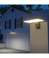15W Solar-Wandleuchte LED - IP65, schwarz, Sensor