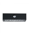 3W Solar-Wandleuchte LED - IP65, schwarz, Sensor