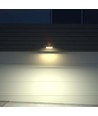 3W Solar-Wandleuchte LED - IP65, schwarz, Sensor