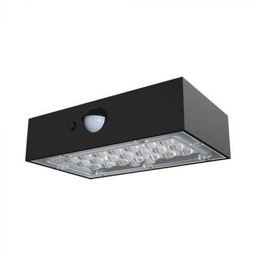 3W Solar-Wandleuchte LED - IP65, schwarz, Sensor