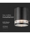 0,55W Solar-Wandleuchte LED - IP54, Schwarz