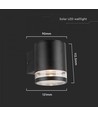0,55W Solar-Wandleuchte LED - IP54, Schwarz