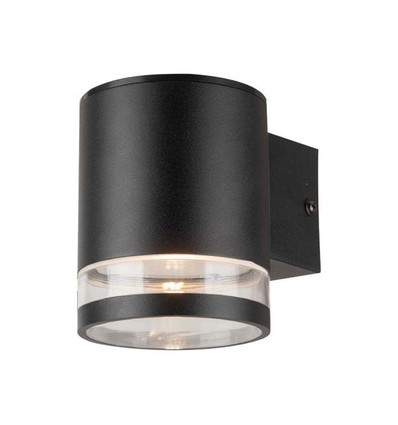 0,55W Solar-Wandleuchte LED - IP54, Schwarz