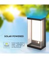 1W Solar-Wandleuchte LED - IP54, schwarz, Sensor