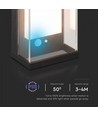 1W Solar-Wandleuchte LED - IP54, schwarz, Sensor