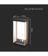 1W Solar-Wandleuchte LED - IP54, schwarz, Sensor