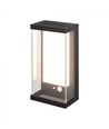 1W Solar-Wandleuchte LED - IP54, schwarz, Sensor