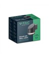 1W LED Wandleuchte - IP54, rund, schwarz, Solar