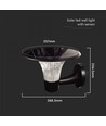 15W Solar-Wandleuchte LED - IP65, schwarz, Sensor