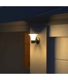 15W Solar-Wandleuchte LED - IP65, schwarz, Sensor