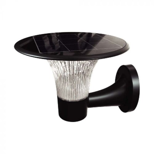 15W Solar-Wandleuchte LED - IP65, schwarz, Sensor