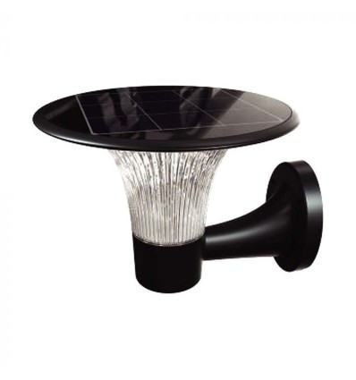 15W Solar-Wandleuchte LED - IP65, schwarz, Sensor