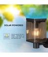 2,5W LED-Wandleuchte - IP54, schwarz, Sensor, Solar