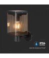 2,5W LED-Wandleuchte - IP54, schwarz, Sensor, Solar
