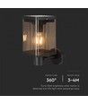 2,5W LED-Wandleuchte - IP54, schwarz, Sensor, Solar