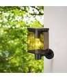 2,5W LED-Wandleuchte - IP54, schwarz, Sensor, Solar