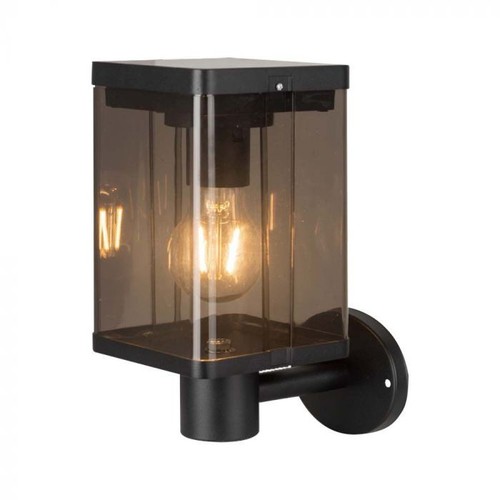 2,5W LED-Wandleuchte - IP54, schwarz, Sensor, Solar