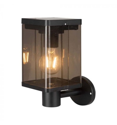 2,5W LED-Wandleuchte - IP54, schwarz, Sensor, Solar