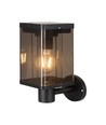 2,5W LED-Wandleuchte - IP54, schwarz, Sensor, Solar