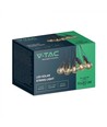 V-Tac Solar-Lichterkette mit 10 Stück 0,5W Lampen - 12 Meter, Fernbedienung, IP44, inkl. Lichtquelle