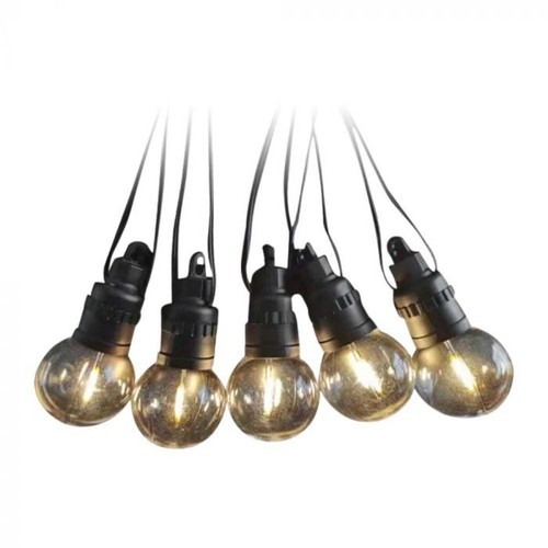 V-Tac Solar-Lichterkette mit 10 Stück 0,5W Lampen - 12 Meter, Fernbedienung, IP44, inkl. Lichtquelle