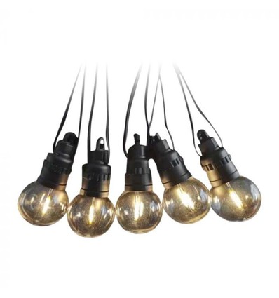 V-Tac Solar-Lichterkette mit 10 Stück 0,5W Lampen - 12 Meter, Fernbedienung, IP44, inkl. Lichtquelle