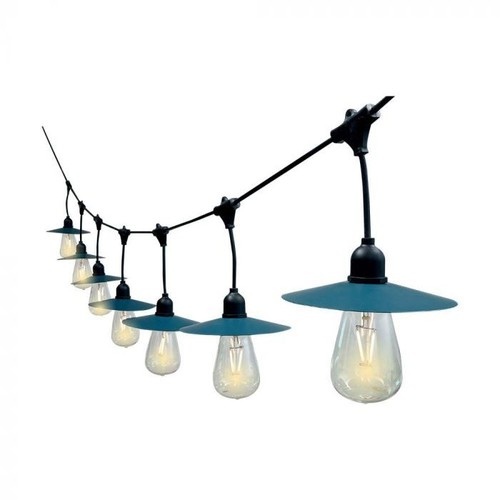 V-Tac Solar-Lichterkette mit 15 Stück 0,2W Lampen - 15 Meter, IP44, inkl. Leuchtmittel