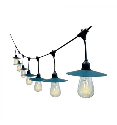 V-Tac Solar-Lichterkette mit 15 Stück 0,2W Lampen - 15 Meter, IP44, inkl. Leuchtmittel