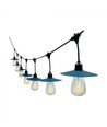 V-Tac Solar-Lichterkette mit 15 Stück 0,2W Lampen - 15 Meter, IP44, inkl. Leuchtmittel