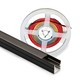 120cm Akustikpaneel-Beleuchtung, schwarz - Komplettset mit Aluprofil und COB LED-Streifen