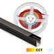 120cm Beleuchtung für Akustikpaneele, schwarz - CCT LED-Streifen, Komplettset mit Aluprofil