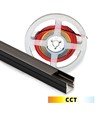 120cm Beleuchtung für Akustikpaneele, schwarz - CCT LED-Streifen, Komplettset mit Aluprofil