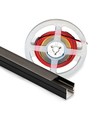 120cm Beleuchtung für Akustikpaneele, schwarz - CCT LED-Streifen, Komplettset mit Aluprofil