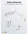 LED Lupenlampe mit Klemme 8W - Weiß