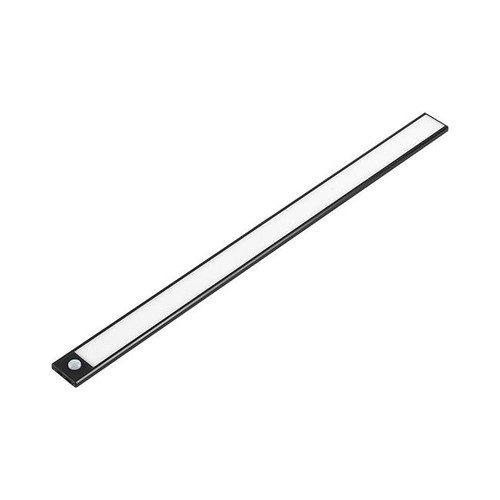 Batteriebetriebene Schrankbeleuchtung - 40 cm, Schwarz, PIR-Sensor, wiederaufladbar