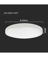 24W LED Deckenleuchte - Ø29,5cm, Höhe: 5,5cm, weißer Rand